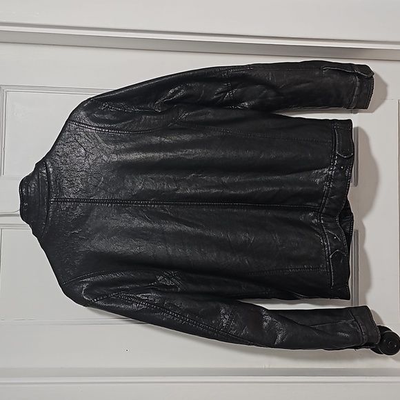 Levi's Leather Bomber Jacket - Size S - Black - Picture 2 of 4